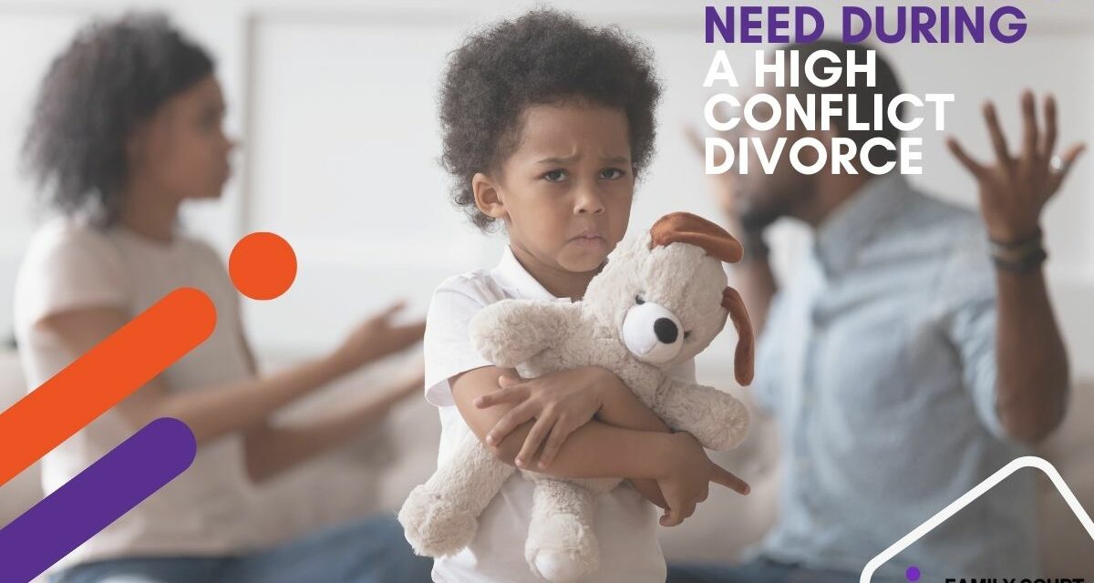 What do kids need during a high conflict divorce?